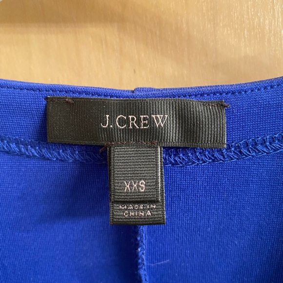 DONATING SOON Royal Blue J. Crew Peplum Blouse - Picture 3 of 3